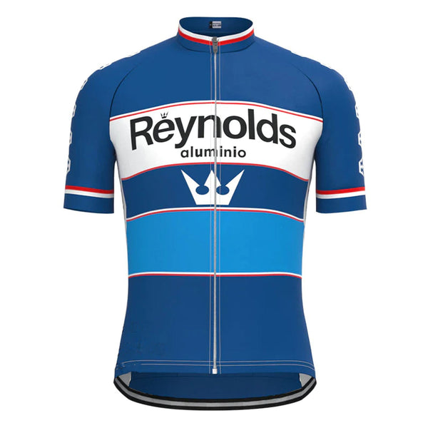 Reynolds Blue Vintage Short Sleeve Cycling Jersey Top