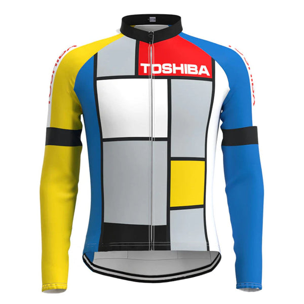 Toshiba Vintage Long Sleeve Cycling Jersey Top