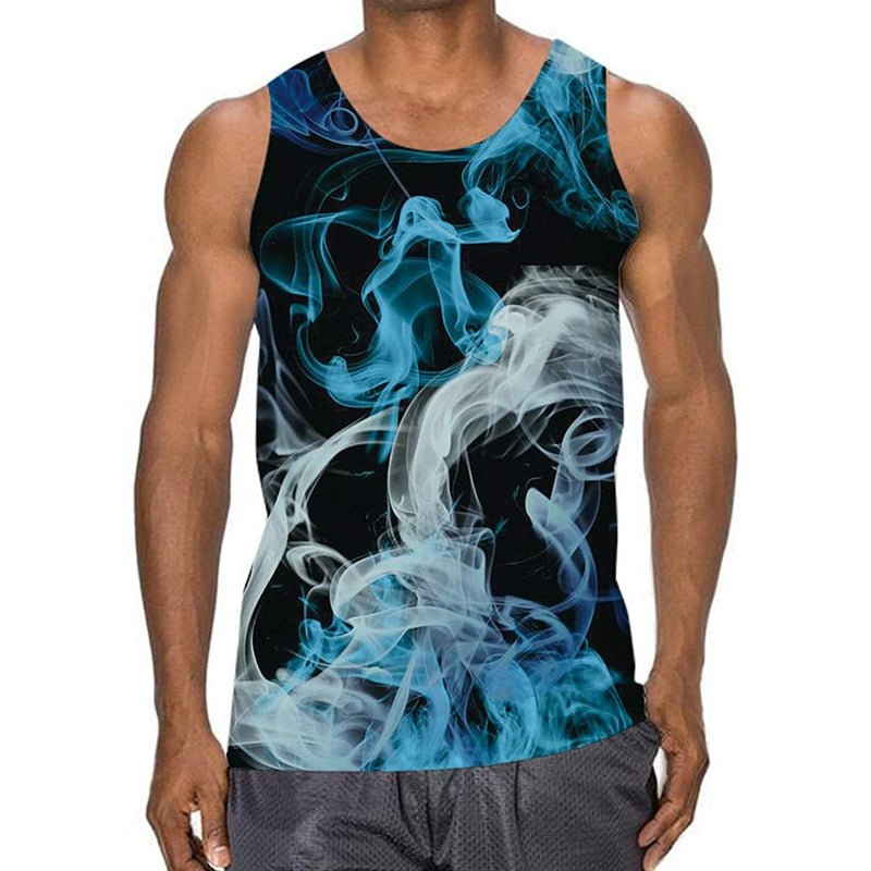 Blue Flame Funny Tank Top