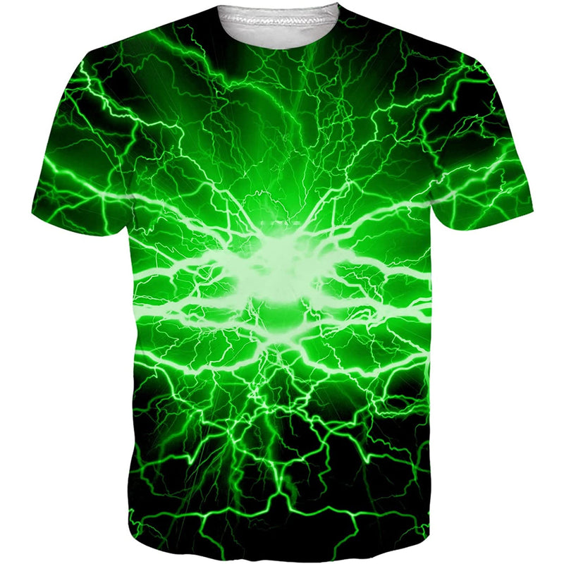 Green Lightning Funny T Shirt