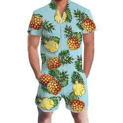 Light Green Pineapple Male Romper