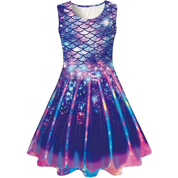 Colorful Mermaid Funny Girl Dress