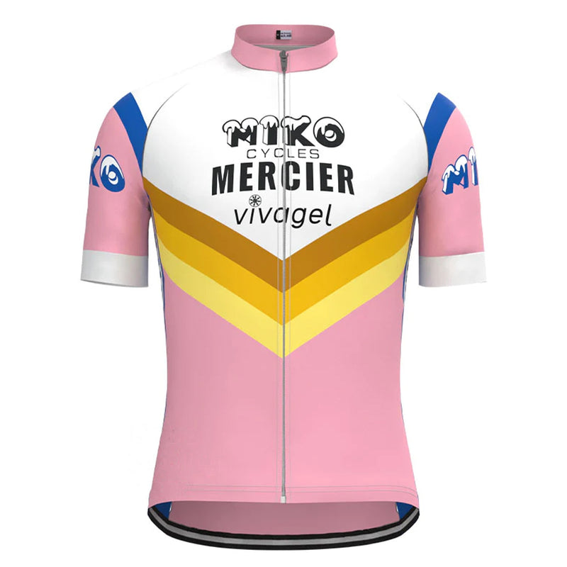 Mercier Pink Vintage Short Sleeve Cycling Jersey Top