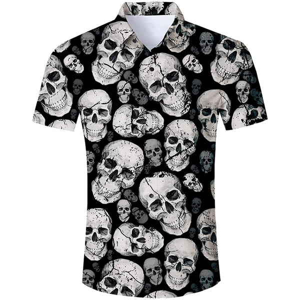Halloween Skull Funny Hawaiian Shirt