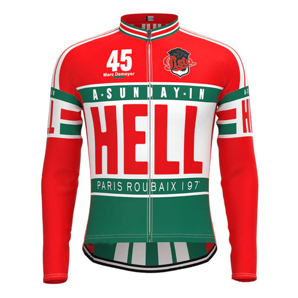 A Sunday in Hell Vintage Long Sleeve Cycling Jersey Top