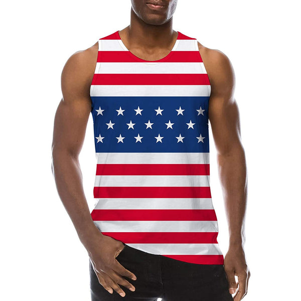 Patriotic American Flag Funny Tank Top
