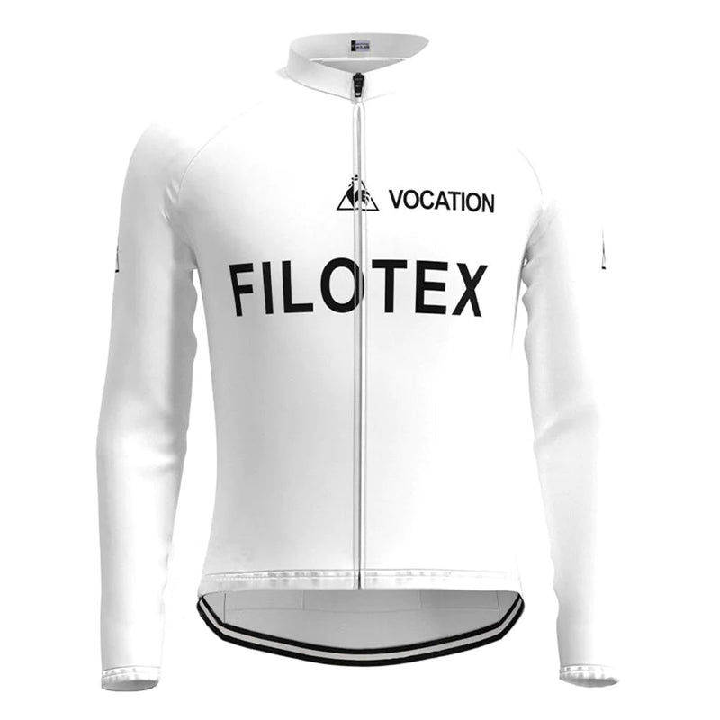 Filotex White Long Sleeve Cycling Jersey Matching Set