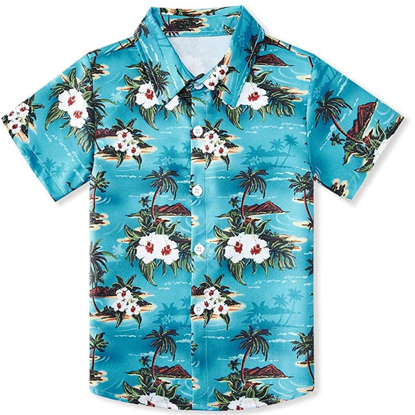 Palm Tree Island Funny Toddler Hawaiian Shirt