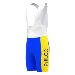 Philco Blue Yellow Vintage Cycling Bib Shorts