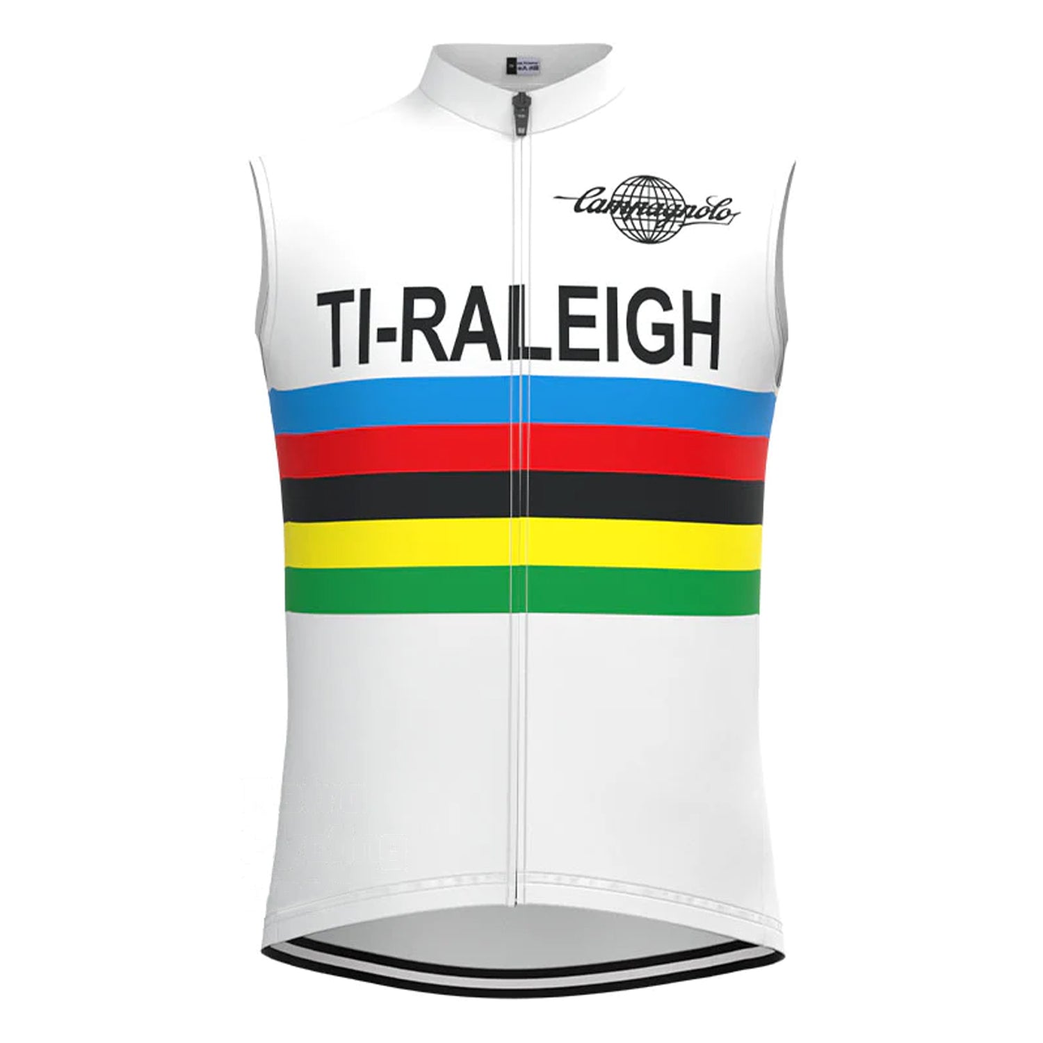 TI Raleigh White Retro Sleeveless Cycling Vest – Forest Coral®