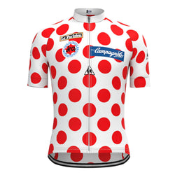 Le Parisien Red Vintage Kurzarm-Radtrikot-Oberteil