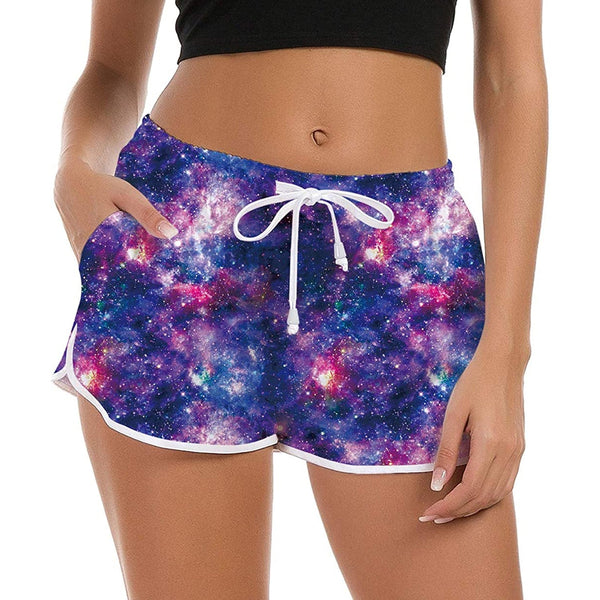 Galaxy Funny Board Shorts for Women