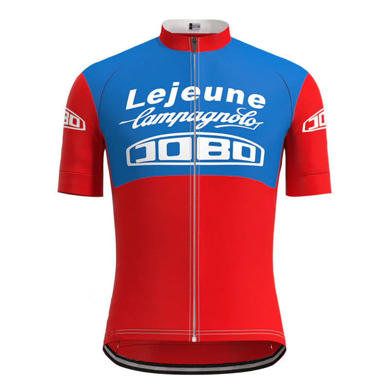JOBO Red Vintage Short Sleeve Cycling Jersey Top