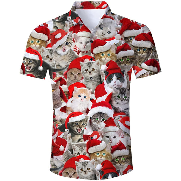Cat Christmas Funny Hawaiian Shirt
