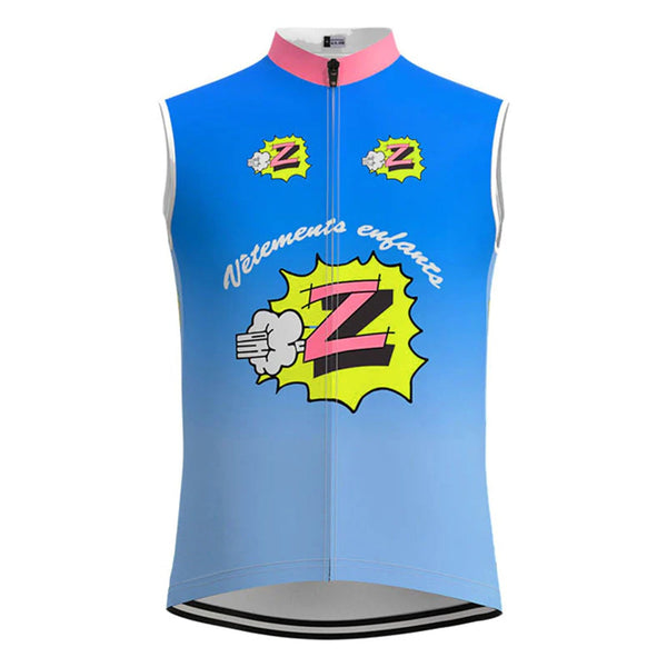 Z Vêtements Enfants Blue Retro MTB Cycling Vest