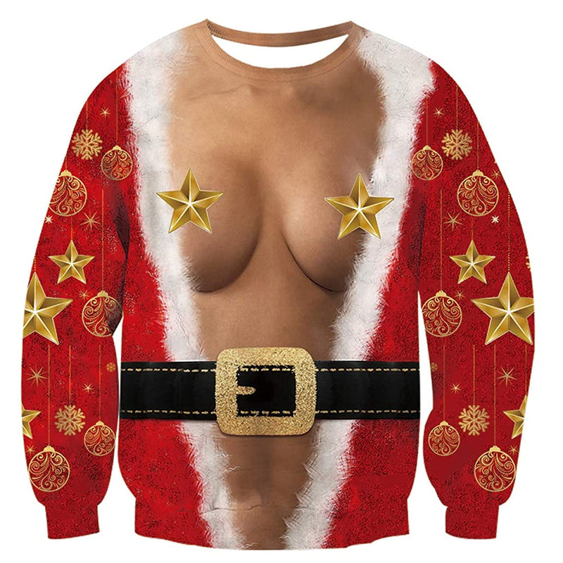 Mr Claus Boobs Ugly Christmas Sweater