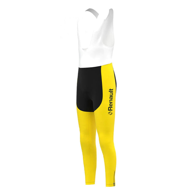 Renault Elf Yellow Long Sleeve Cycling Jersey Matching Set