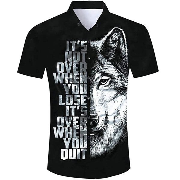 Wolf Funny Hawaiian Shirt