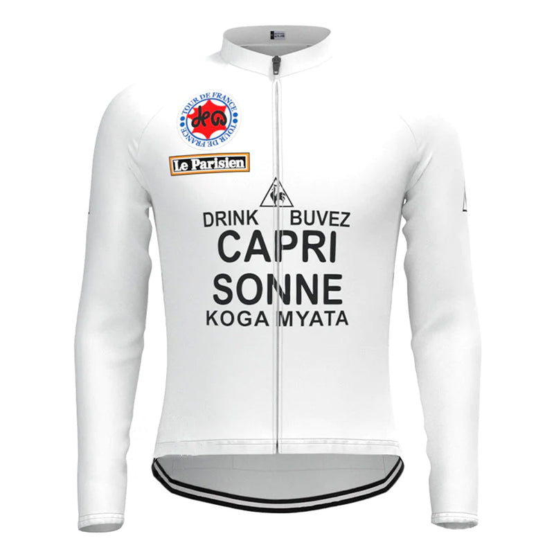 Capri Sonne White Vintage Long Sleeve Cycling Jersey Top