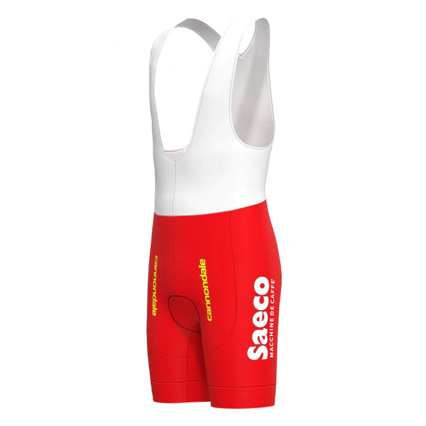 Saeco Red Vintage Cycling Bib Shorts