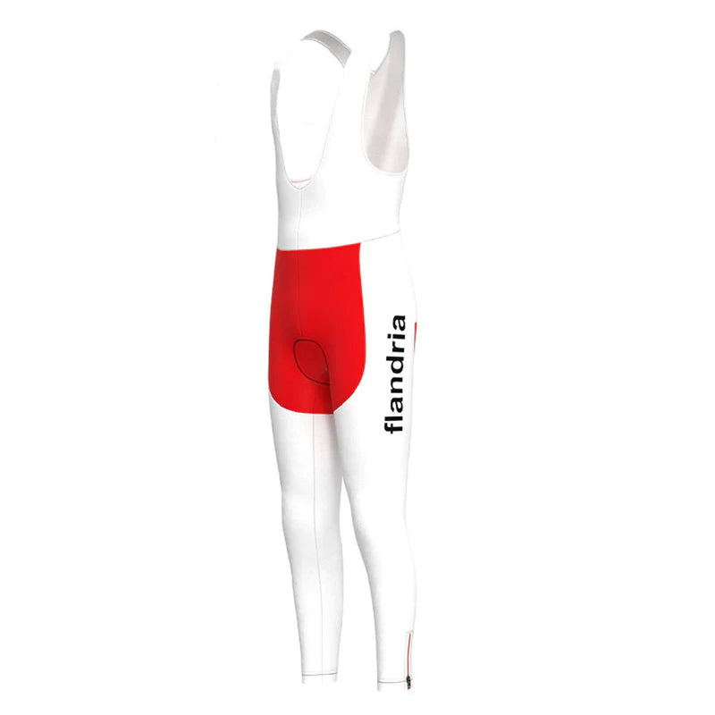 Shimano Flandria White Red Retro MTB Bike Pants