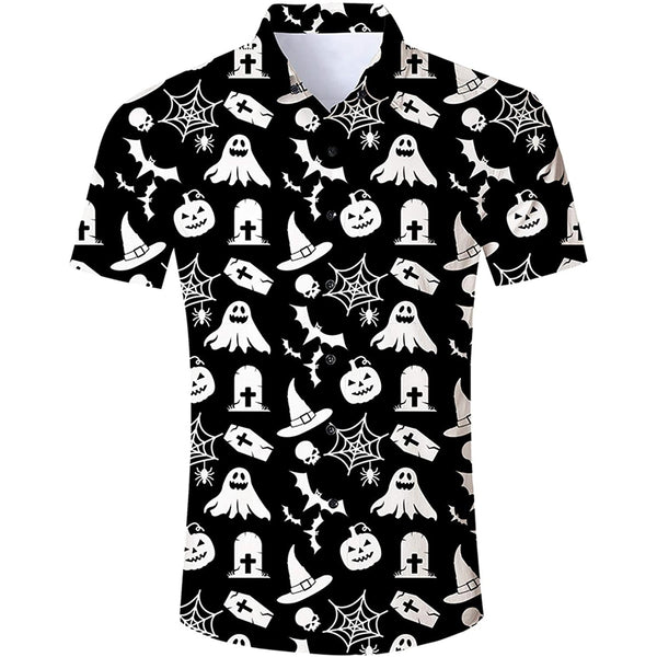 Black Halloween Funny Hawaiian Shirt