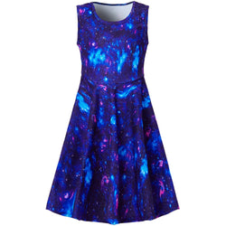 Deep Blue Galaxy Funny Girl Dress