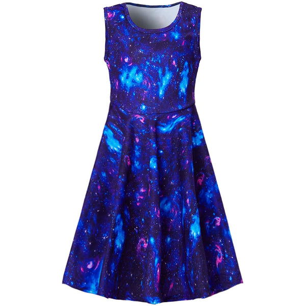 Deep Blue Galaxy Funny Girl Dress