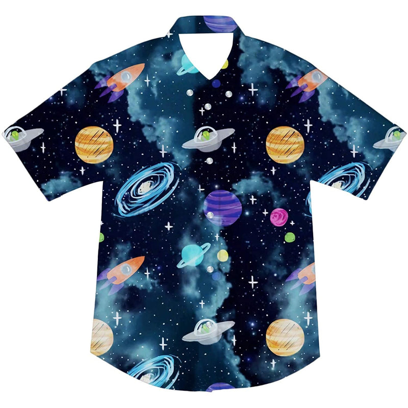 Space Planet Funny Toddler Hawaiian Shirt