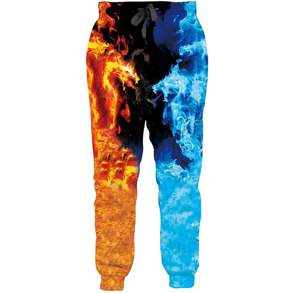 Fire & Ice Dragon Funny Sweatpants