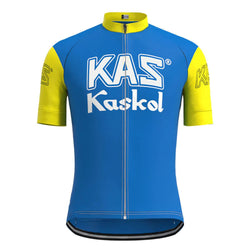 KAS Kaskol Blue Vintage Short Sleeve Cycling Jersey Top