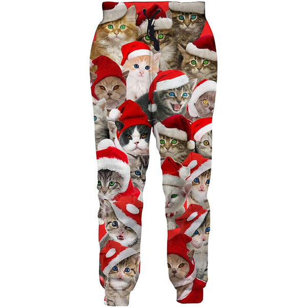 Cat Christmas Funny Sweatpants