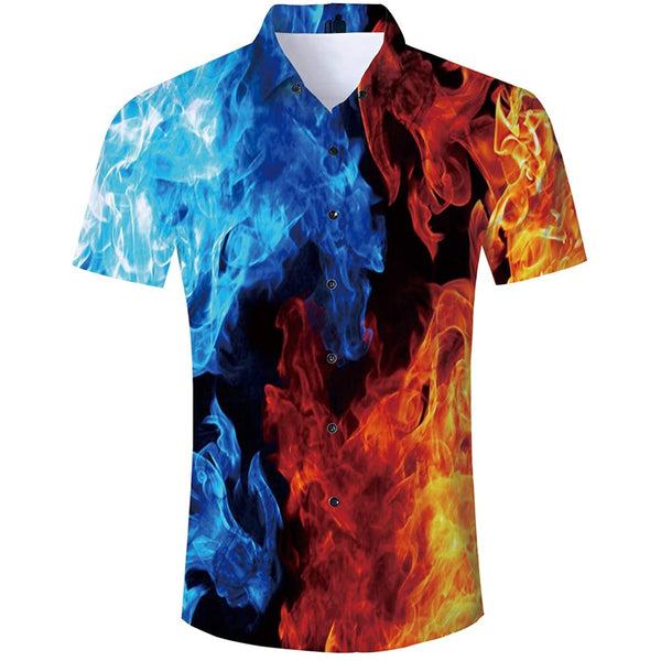 Ice & Fire Funny Hawaiian Shirt