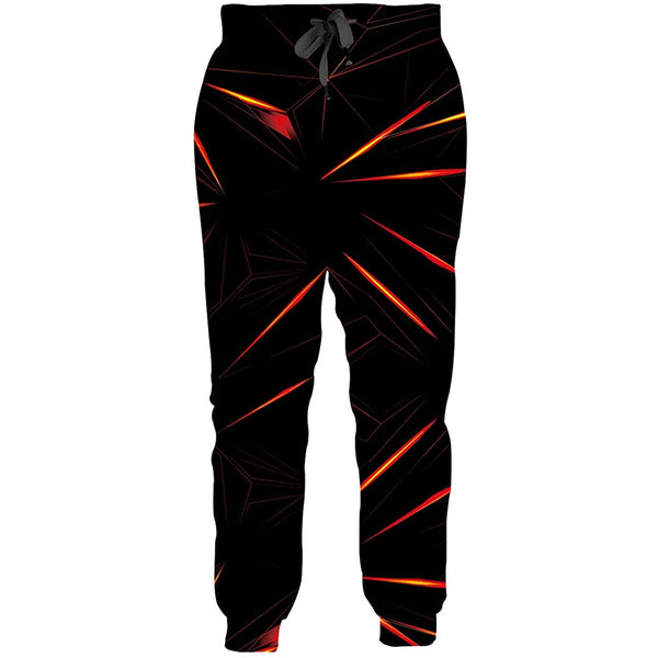 Red Geometric Funny Sweatpants