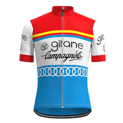 Gitane Red Vintage Short Sleeve Cycling Jersey Top