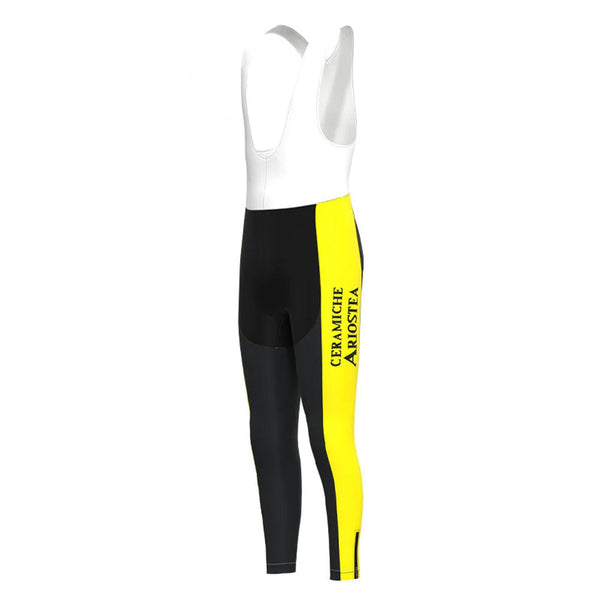 Ariostea Black Yellow Retro MTB Bike Pants