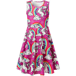 Unicorn Rainbow Funny Girl Dress