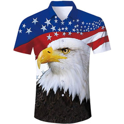 American Flag Eagle Funny Hawaiian Shirt