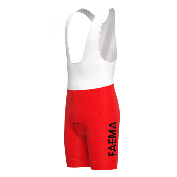 FAEMA Red Cycling Bib Shorts