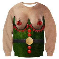 Elf Boobs Ugly Christmas Sweater