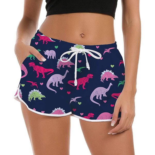 Dinosaur Funny Board Shorts for Women