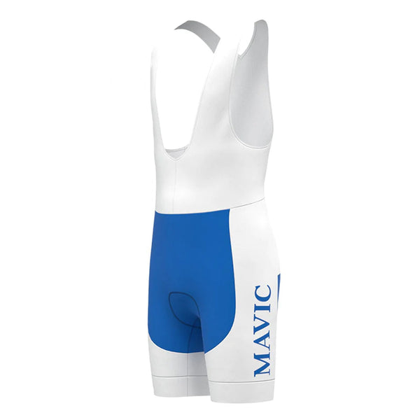 Boston–Mavic White Blue Vintage Cycling Bib Shorts