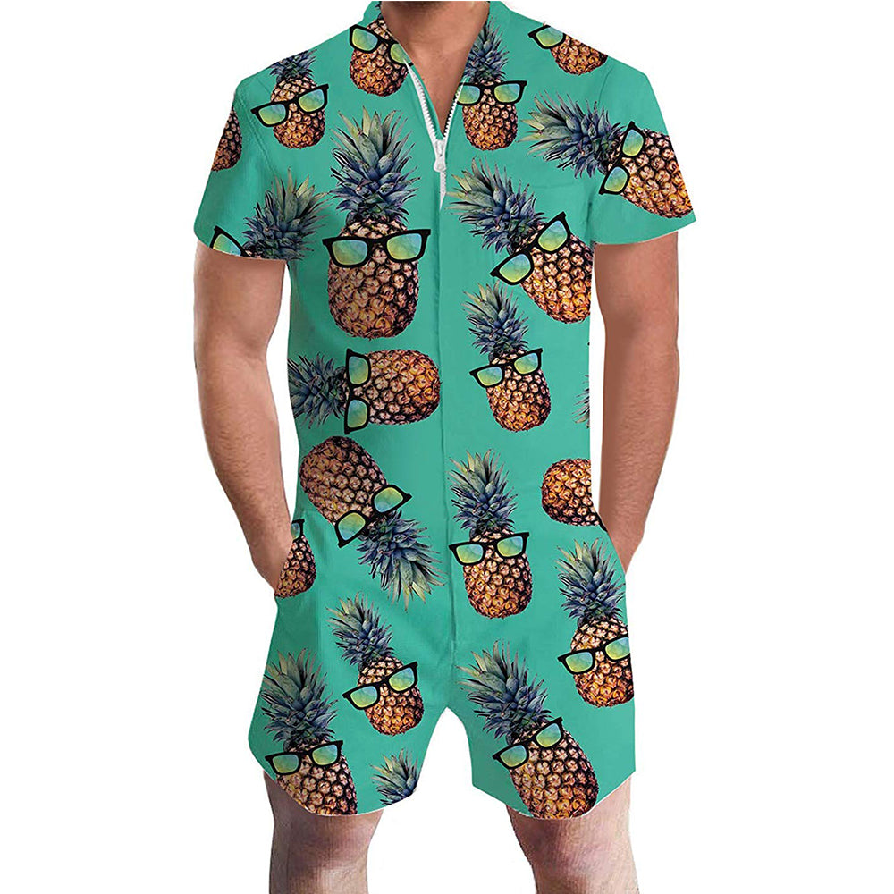 Green Glasses Pineapple Male Romper – Forest Coral®