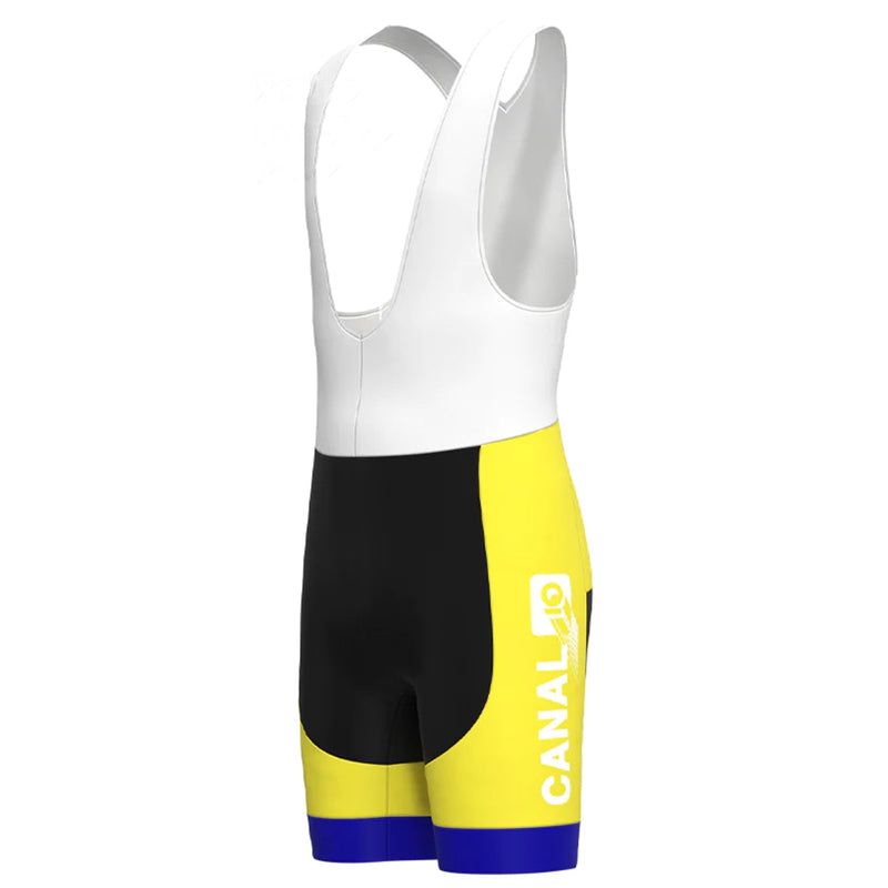 KAS Yellow Vintage Cycling Bib Shorts