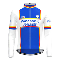 Panasonic Blue Vintage Long Sleeve Cycling Jersey Top