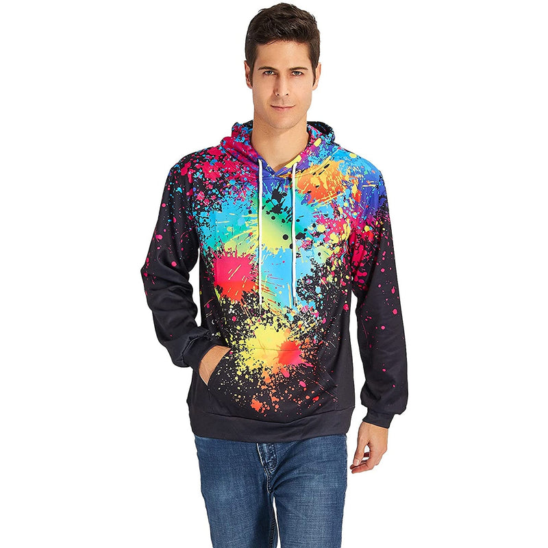 Paint Splatter Black Hoodie