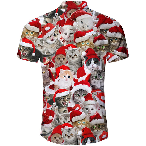 Cat Christmas Funny Hawaiian Shirt
