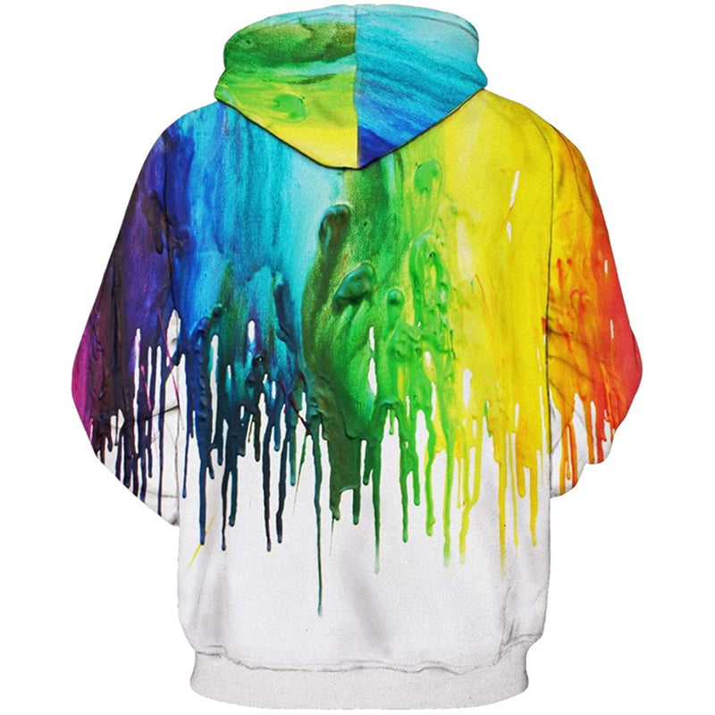 White Melt Painting Funny Hoodie