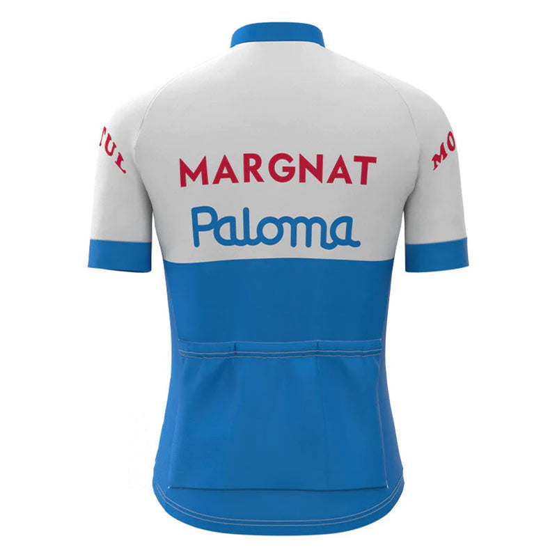 Margnat Blue Vintage Short Sleeve Cycling Jersey Top