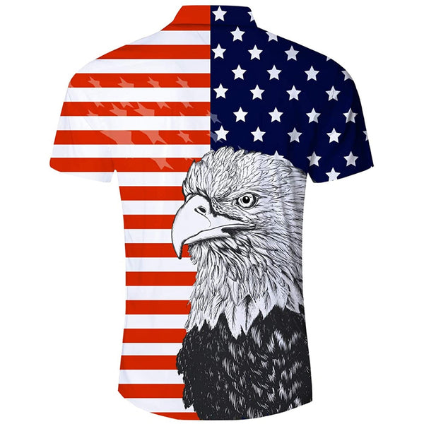 American Flag Eagle Funny Hawaiian Shirt